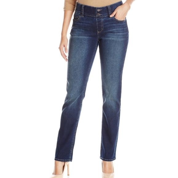 riders by lee indigo women's pull on waist smoother bootcut